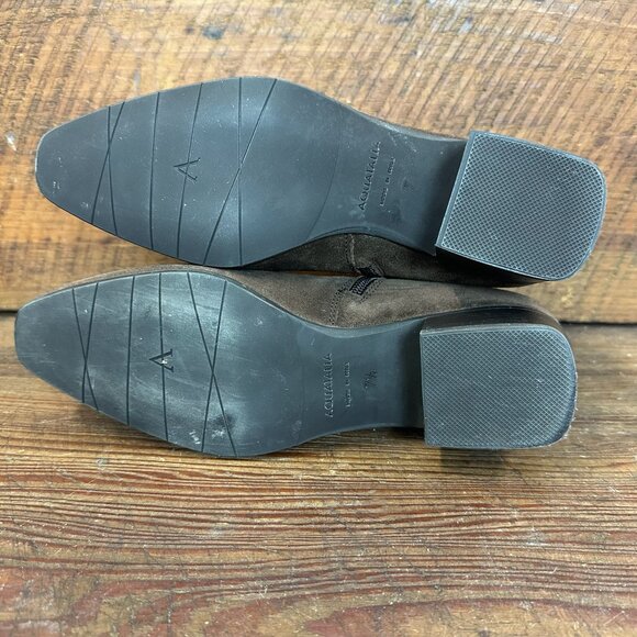 Aquatalia Fuoco Brown Suede Boots Bootie 7.5 - Picture 7 of 12